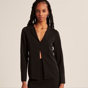 NWT Abercrombie Long Sleeve Open Front Shirt